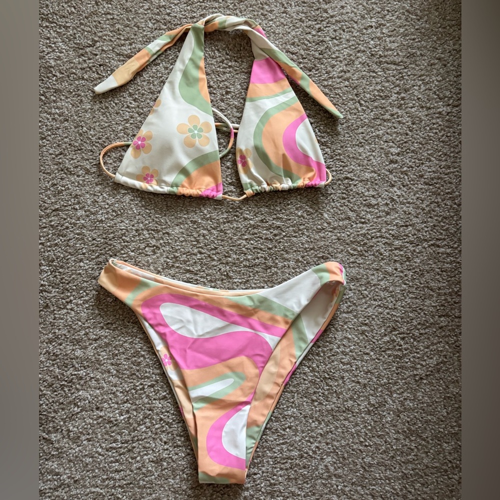 Aurelle Multicolor Floral Bikini Set